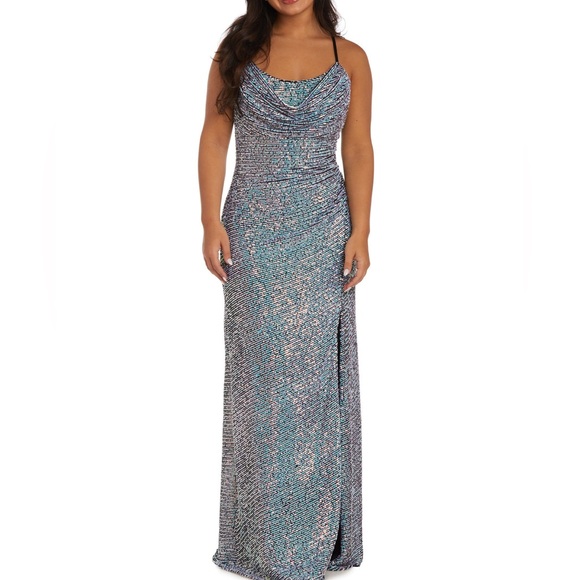 Nightway Long Formal Evening Dress 21936A - Picture 1 of 4
